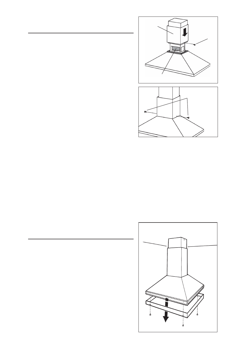 Connexion du systeme d’evacuation, Replacement du bord inferieur | Best IEX42 User Manual | Page 24 / 44