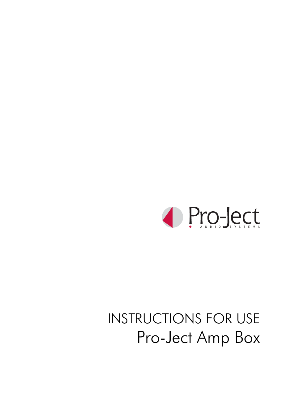 Pro-Ject Audio Systems Amp Box User Manual | 3 pages