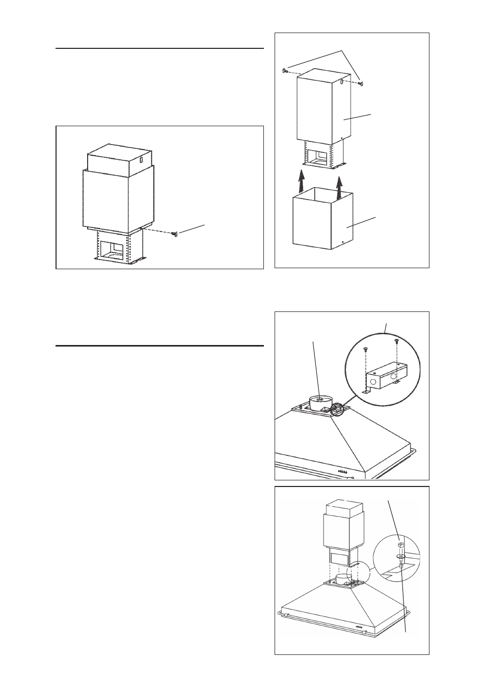 Connect decorative flue, Mount hood to support frame | Best ISER222 User Manual | Page 6 / 32