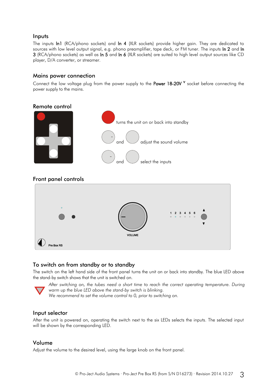Pro-Ject Audio Systems Pre Box RS User Manual | Page 3 / 4