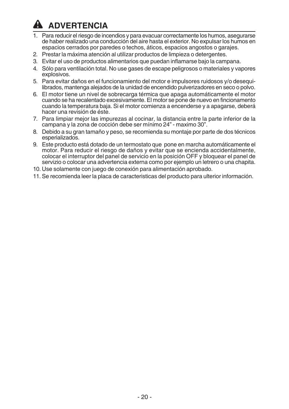 Advertencia | Best K15 User Manual | Page 20 / 32