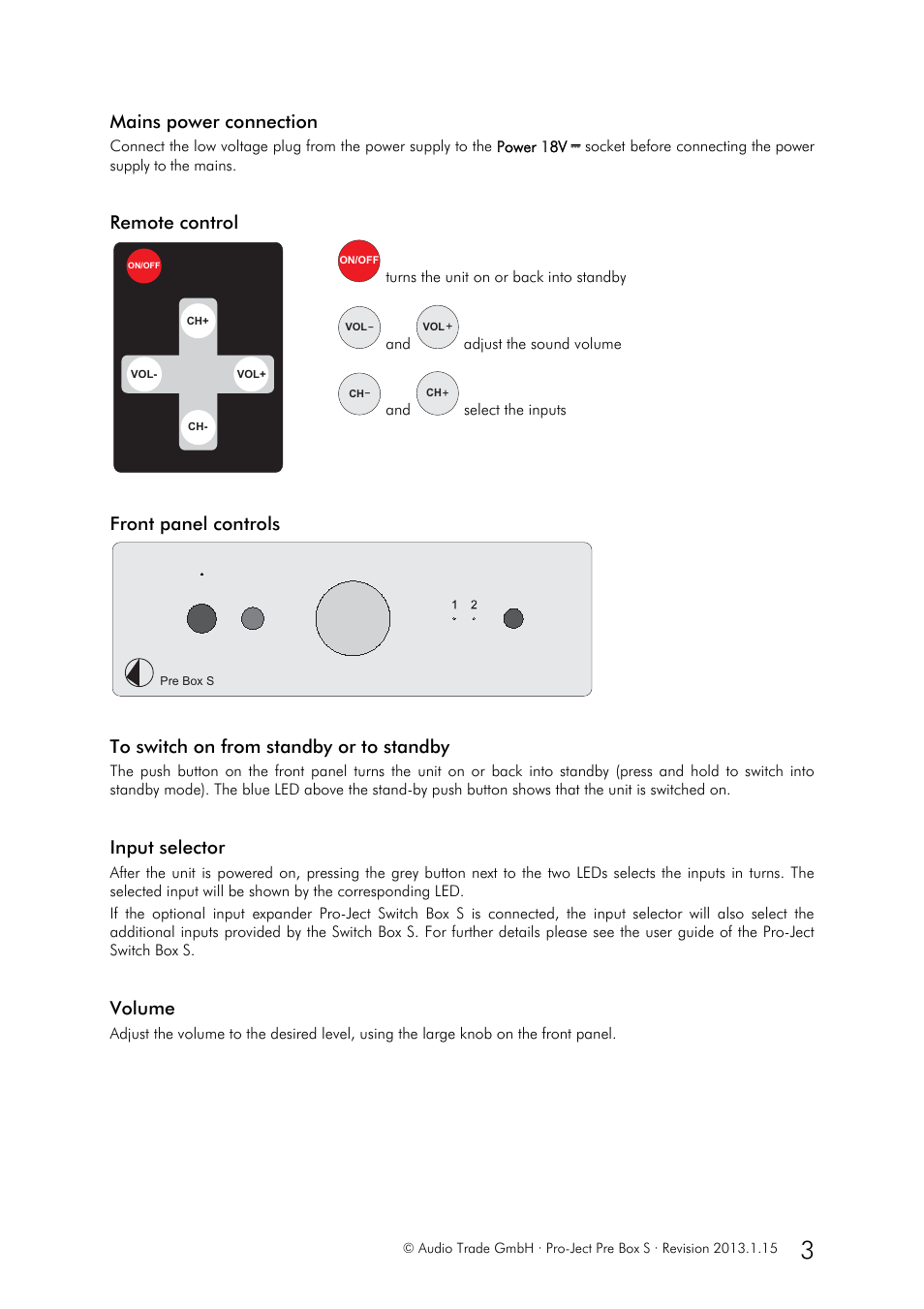 Pro-Ject Audio Systems Pre Box S User Manual | Page 3 / 4