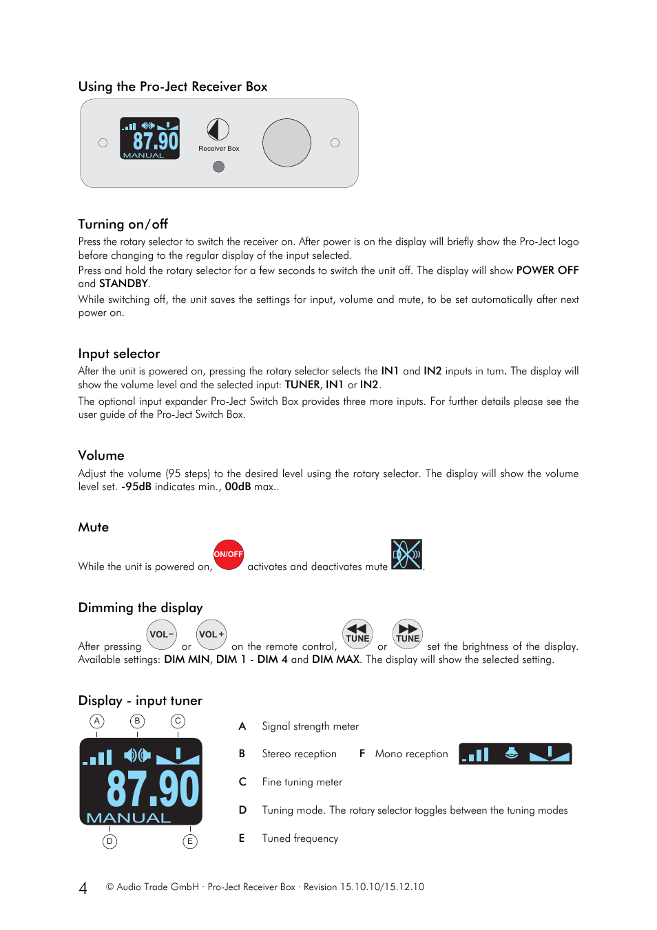 Pro-Ject Audio Systems Receiver Box User Manual | Page 4 / 6