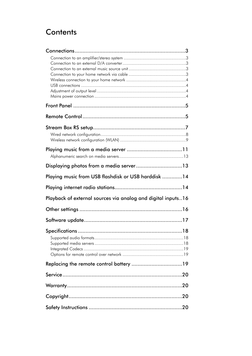 Pro-Ject Audio Systems Stream Box RS User Manual | Page 2 / 20