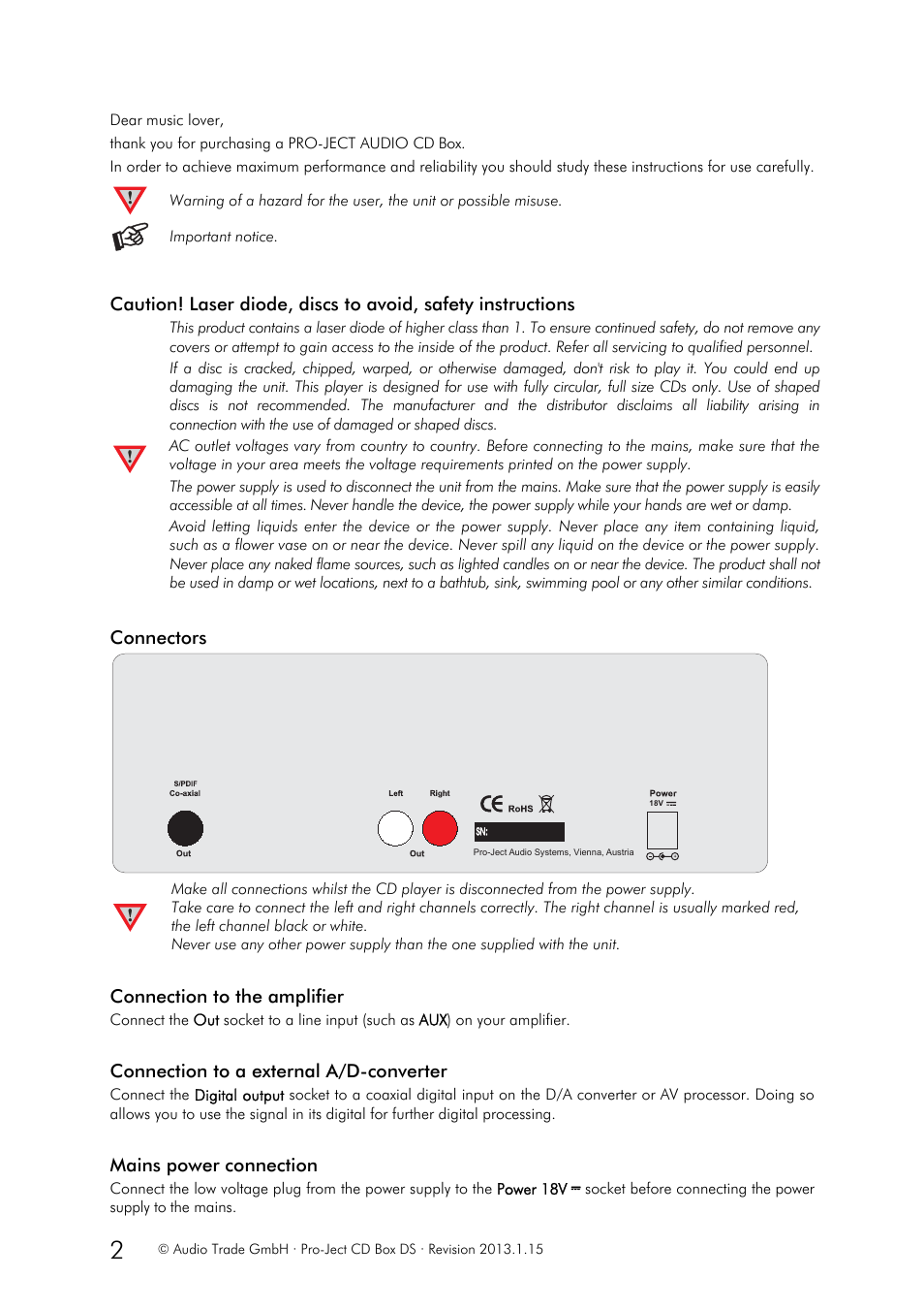 Pro-Ject Audio Systems CD Box DS User Manual | Page 2 / 5