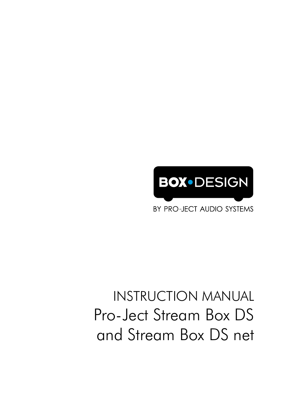 Pro-Ject Audio Systems Stream Box DS net User Manual | 20 pages