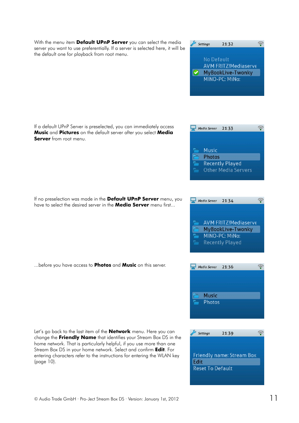 Pro-Ject Audio Systems Stream Box DS net User Manual | Page 11 / 20