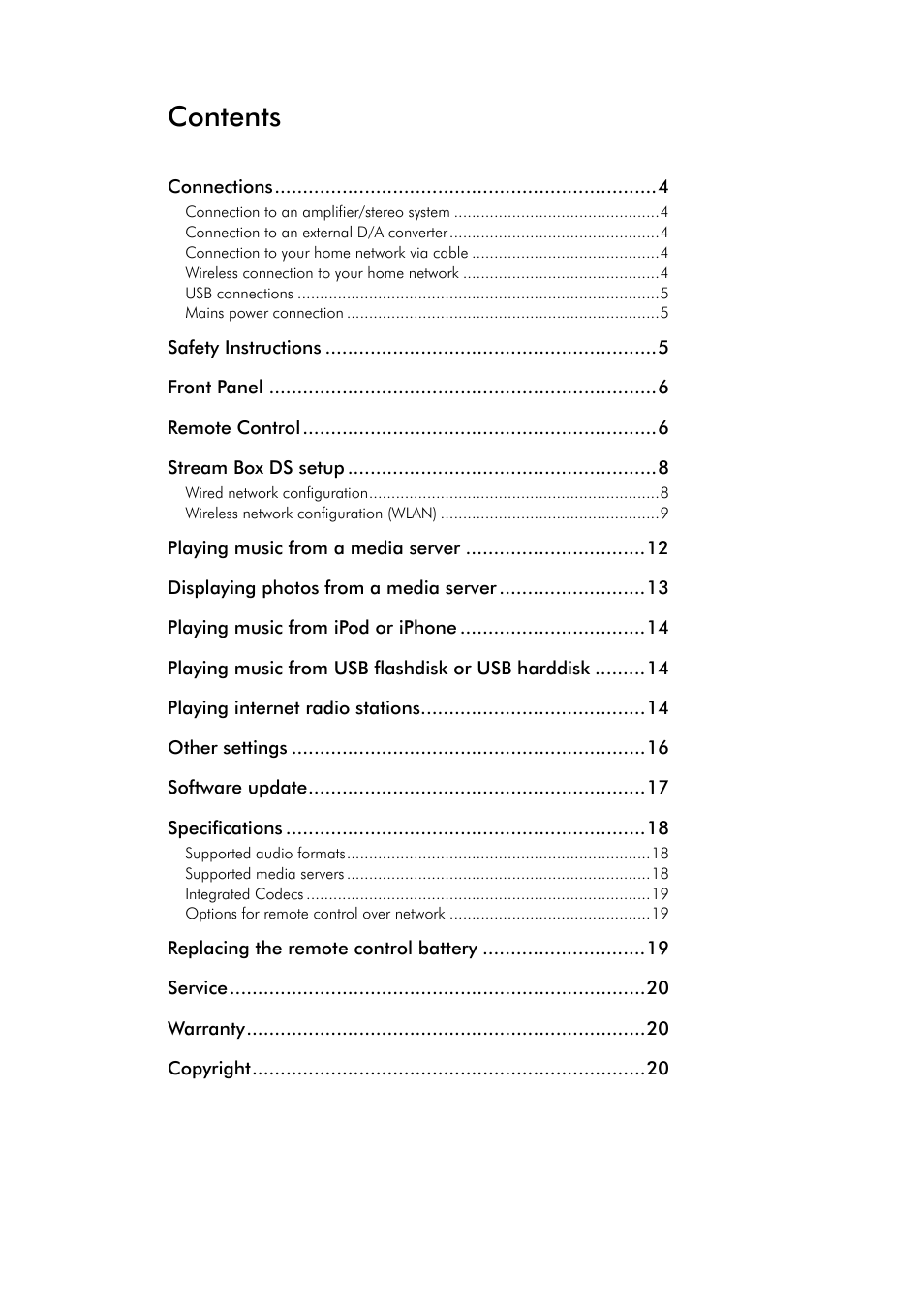 Pro-Ject Audio Systems Stream Box DS net User Manual | Page 3 / 20