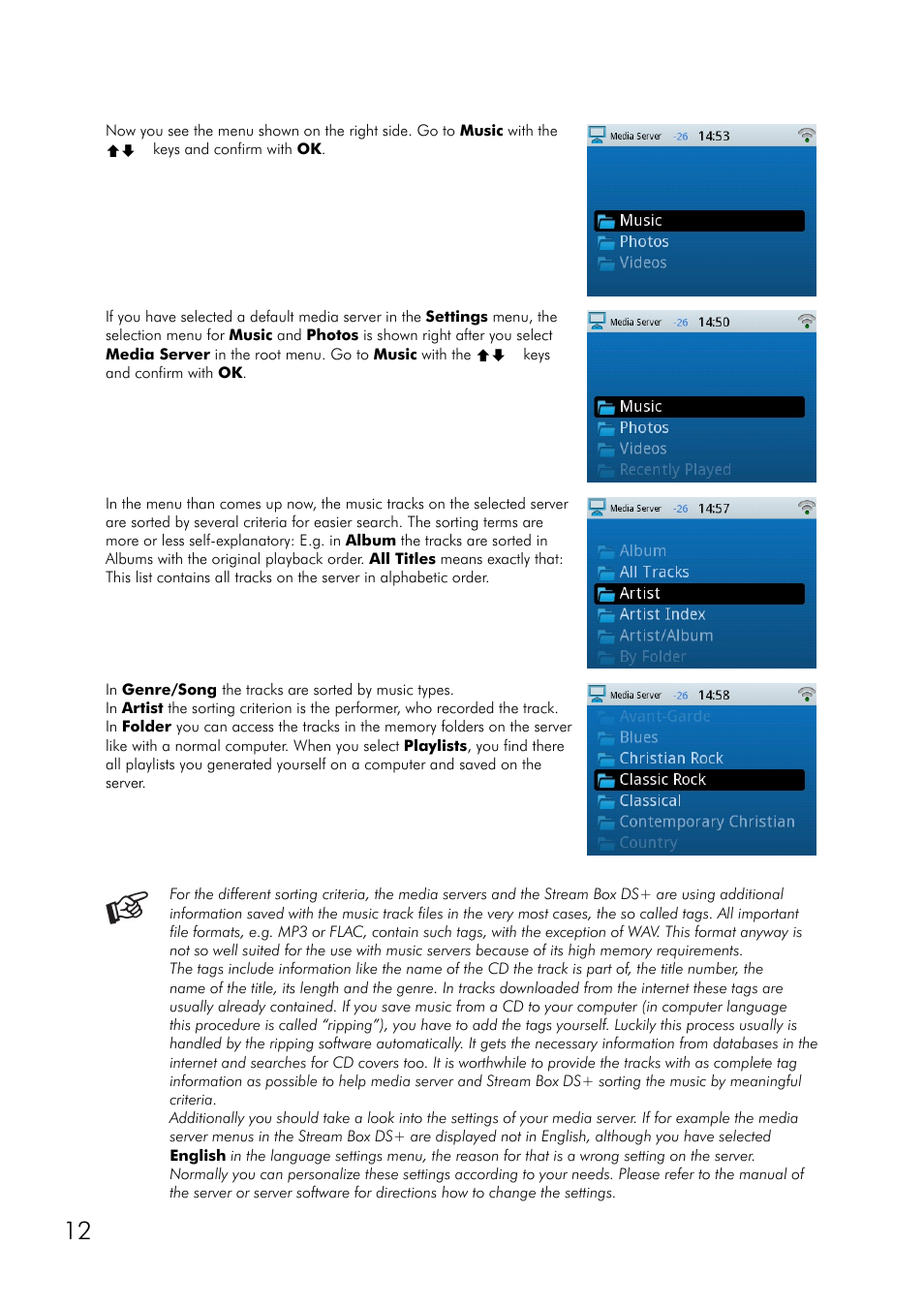 Pro-Ject Audio Systems Stream Box DS + User Manual | Page 12 / 20
