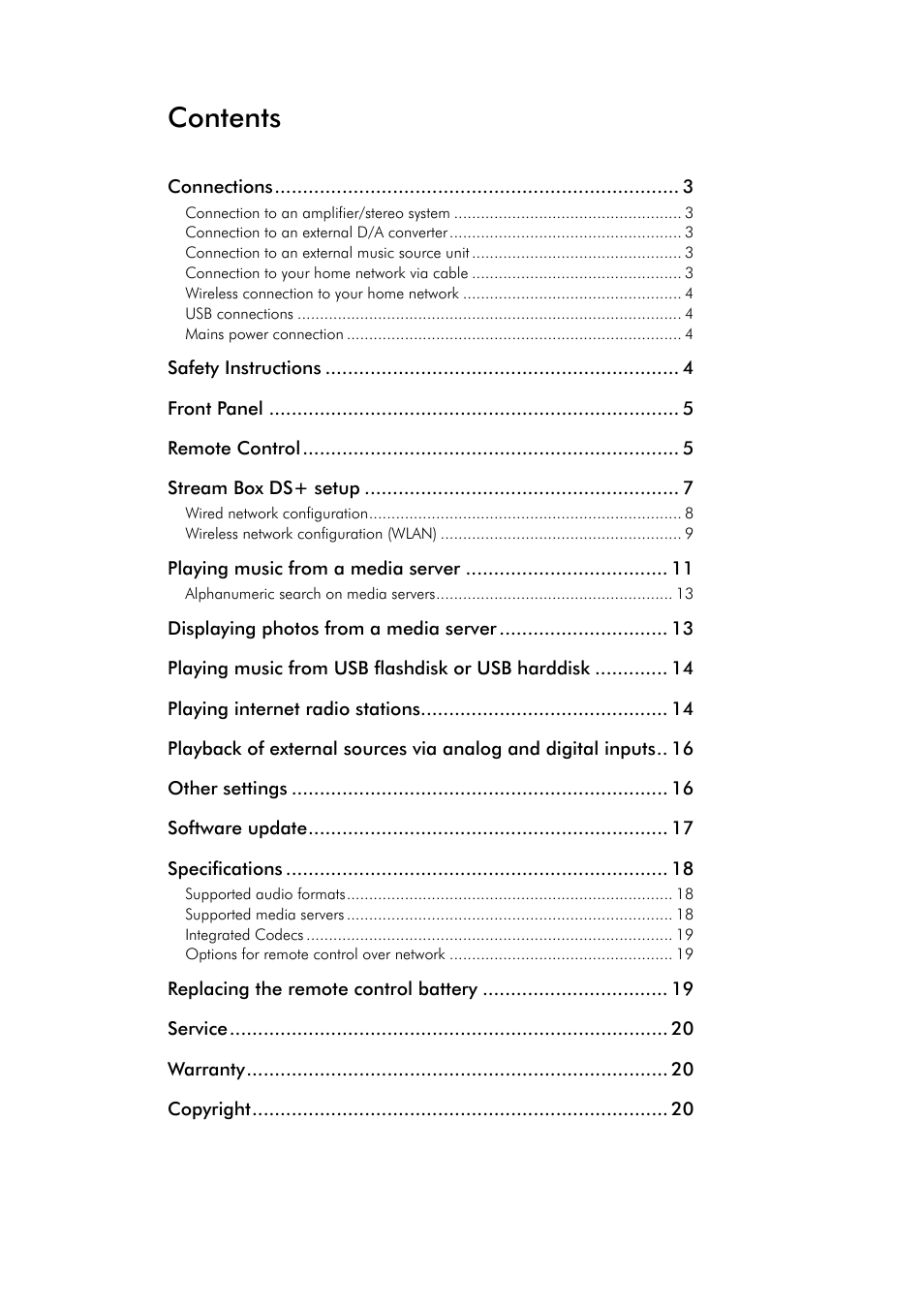 Pro-Ject Audio Systems Stream Box DS + User Manual | Page 2 / 20