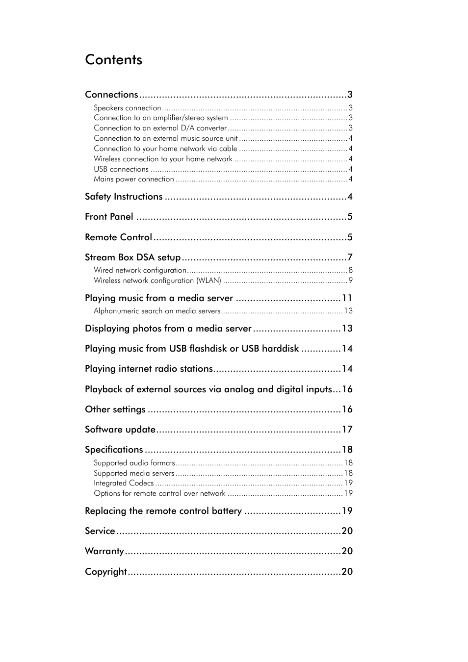 Pro-Ject Audio Systems Stream Box DSA User Manual | Page 2 / 20