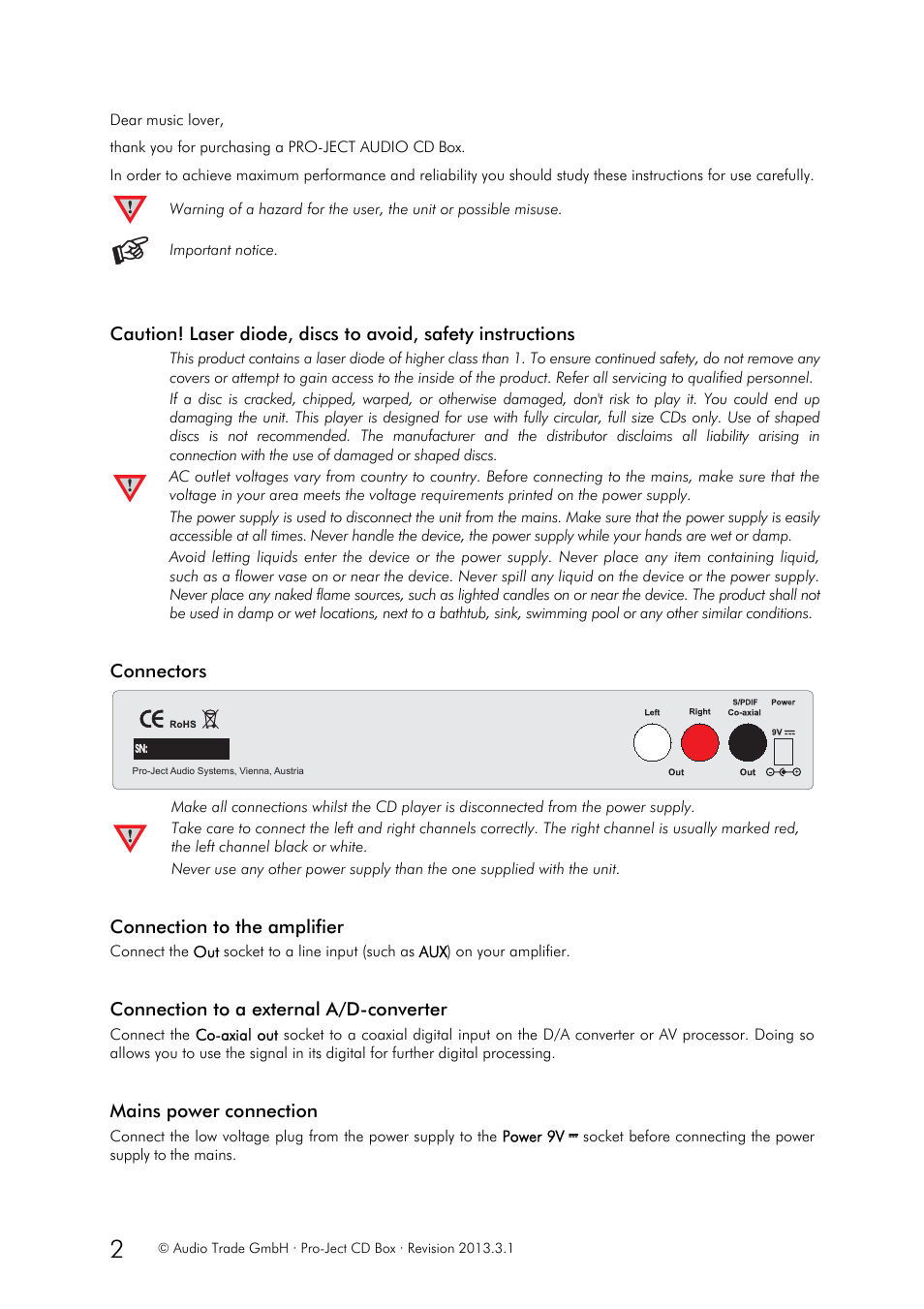 Pro-Ject Audio Systems CD Box S User Manual | Page 2 / 5