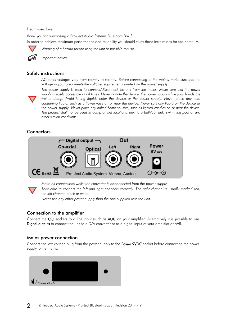 Pro-Ject Audio Systems Bluetooth Box S User Manual | Page 2 / 4