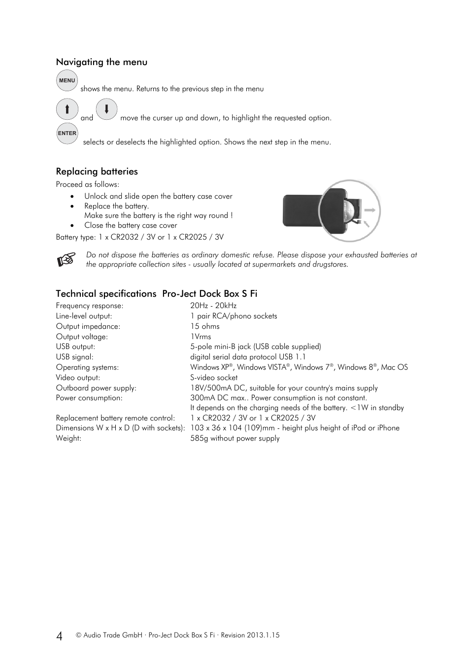 Pro-Ject Audio Systems Dock Box S Fi User Manual | Page 4 / 5