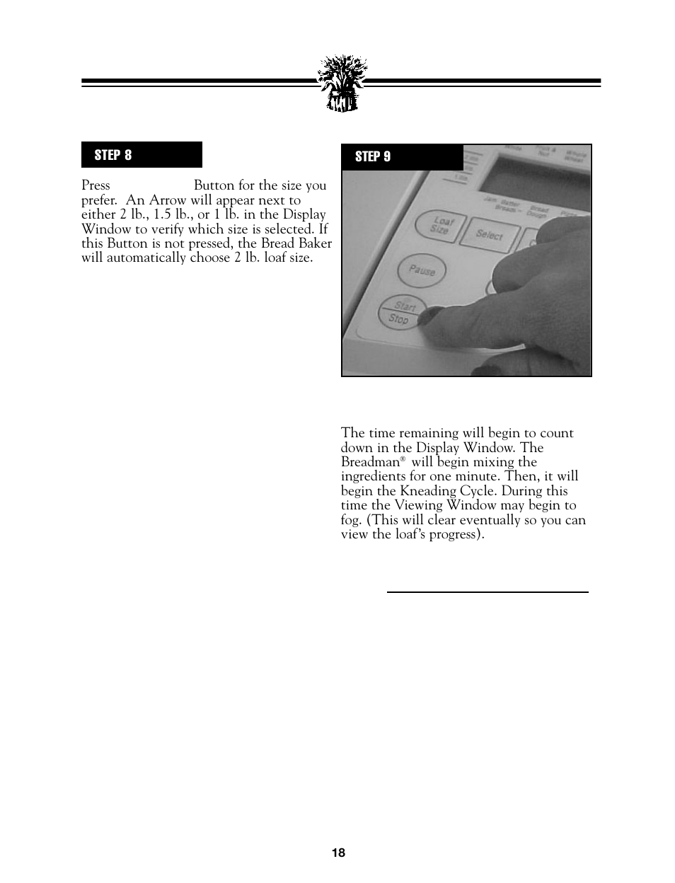 Breadman BREAD BAKER  TR845 User Manual | Page 20 / 53