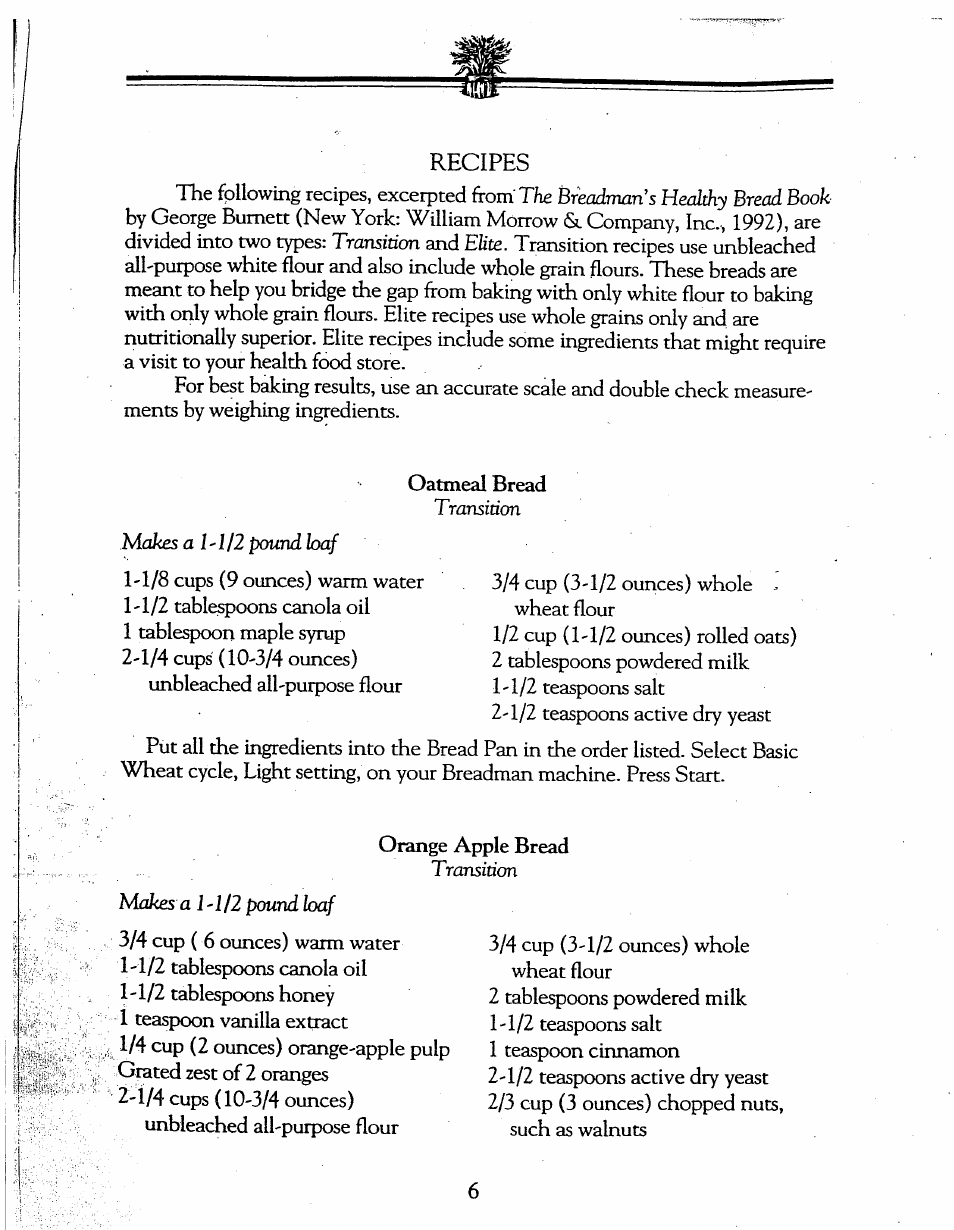 Breadman BREAD BAKER  TR845 User Manual | Page 46 / 53