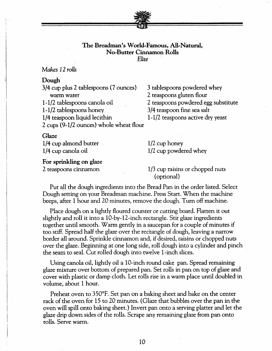 Breadman BREAD BAKER  TR845 User Manual | Page 50 / 53