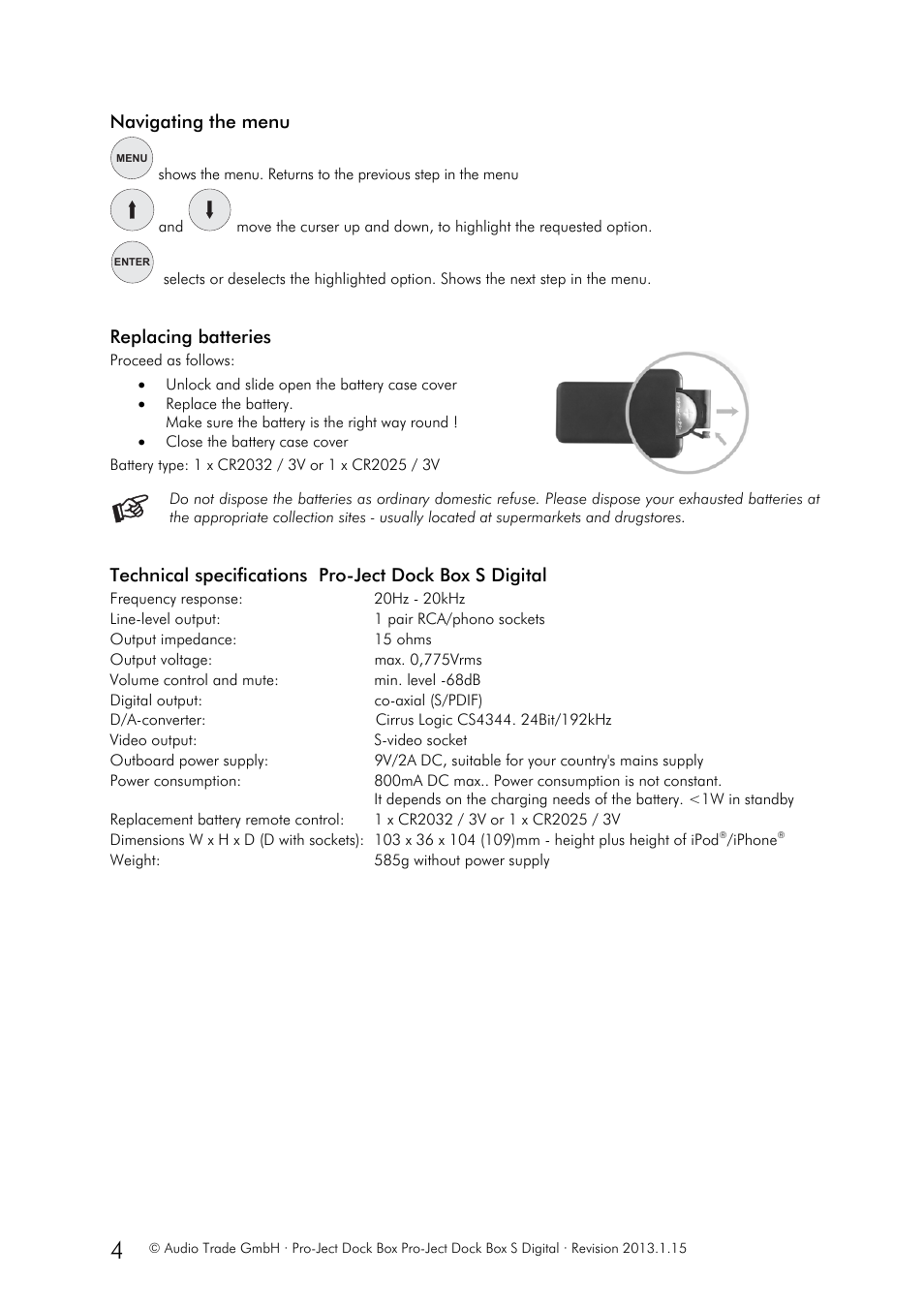 Pro-Ject Audio Systems Dock Box S Digital User Manual | Page 4 / 5