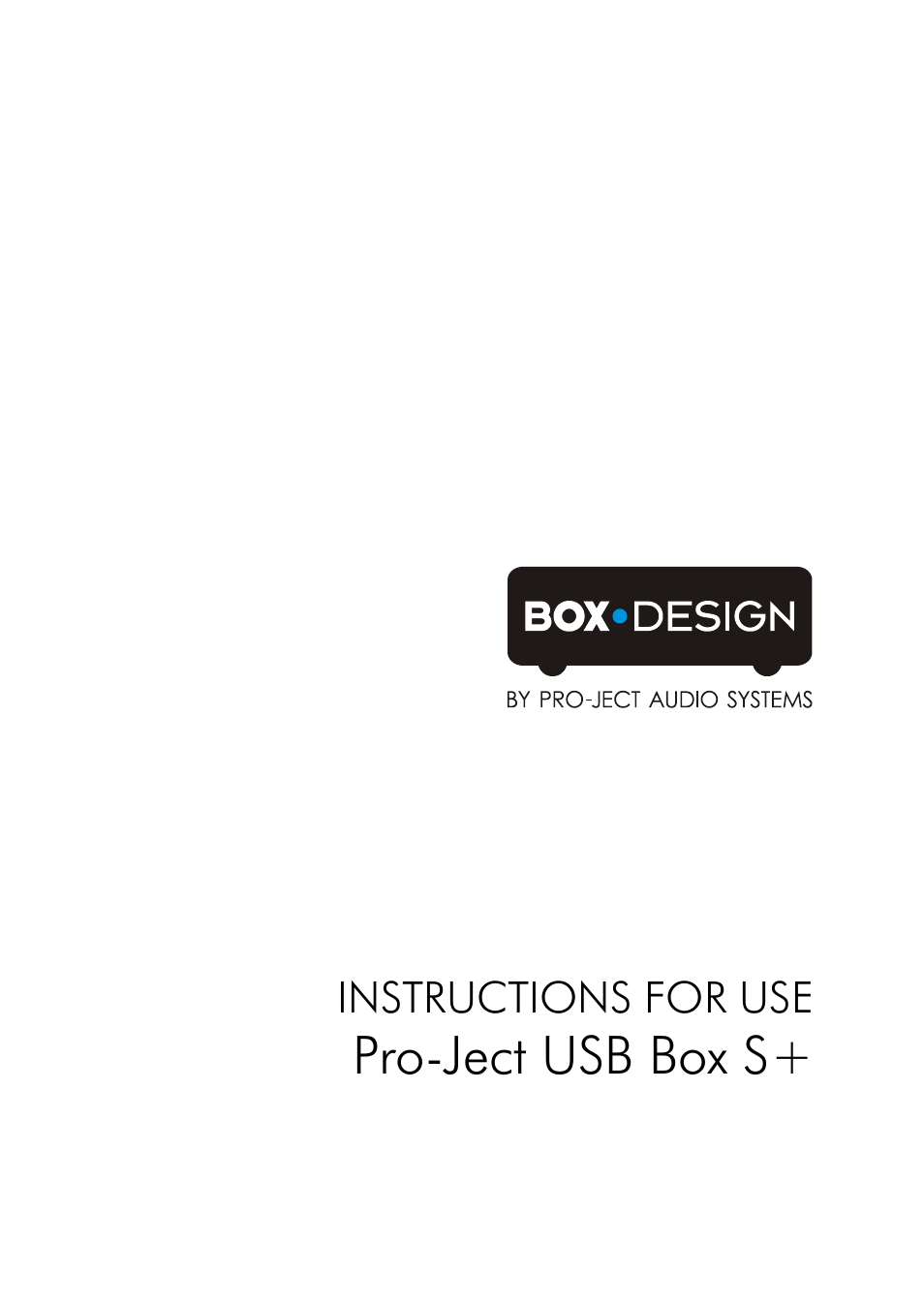 Pro-Ject Audio Systems USB Box S User Manual | 4 pages