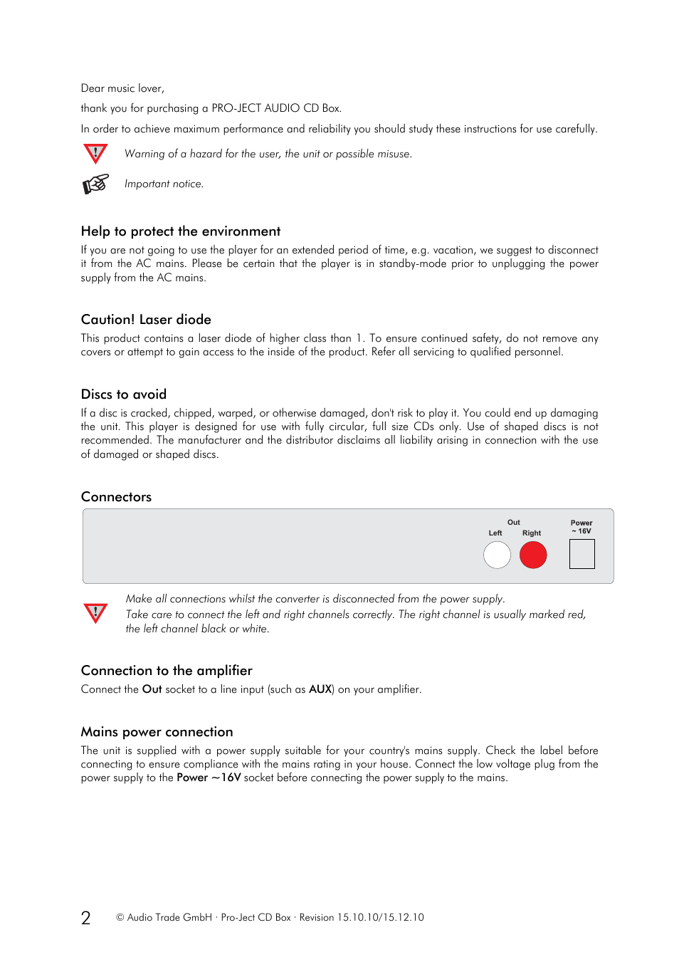 Pro-Ject Audio Systems CD Box User Manual | Page 2 / 5