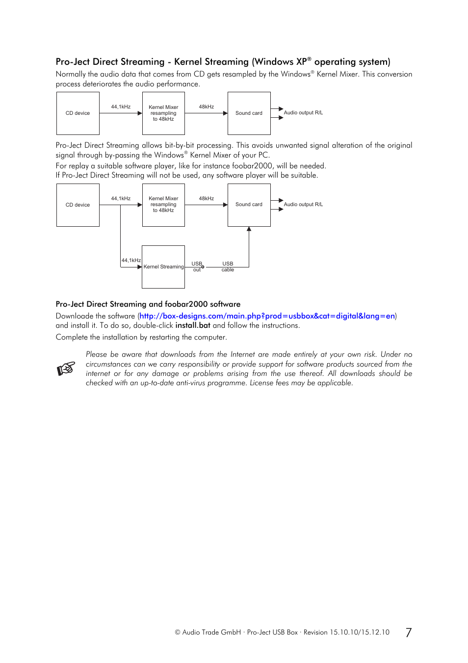 Operating system) | Pro-Ject Audio Systems USB Box User Manual | Page 7 / 7