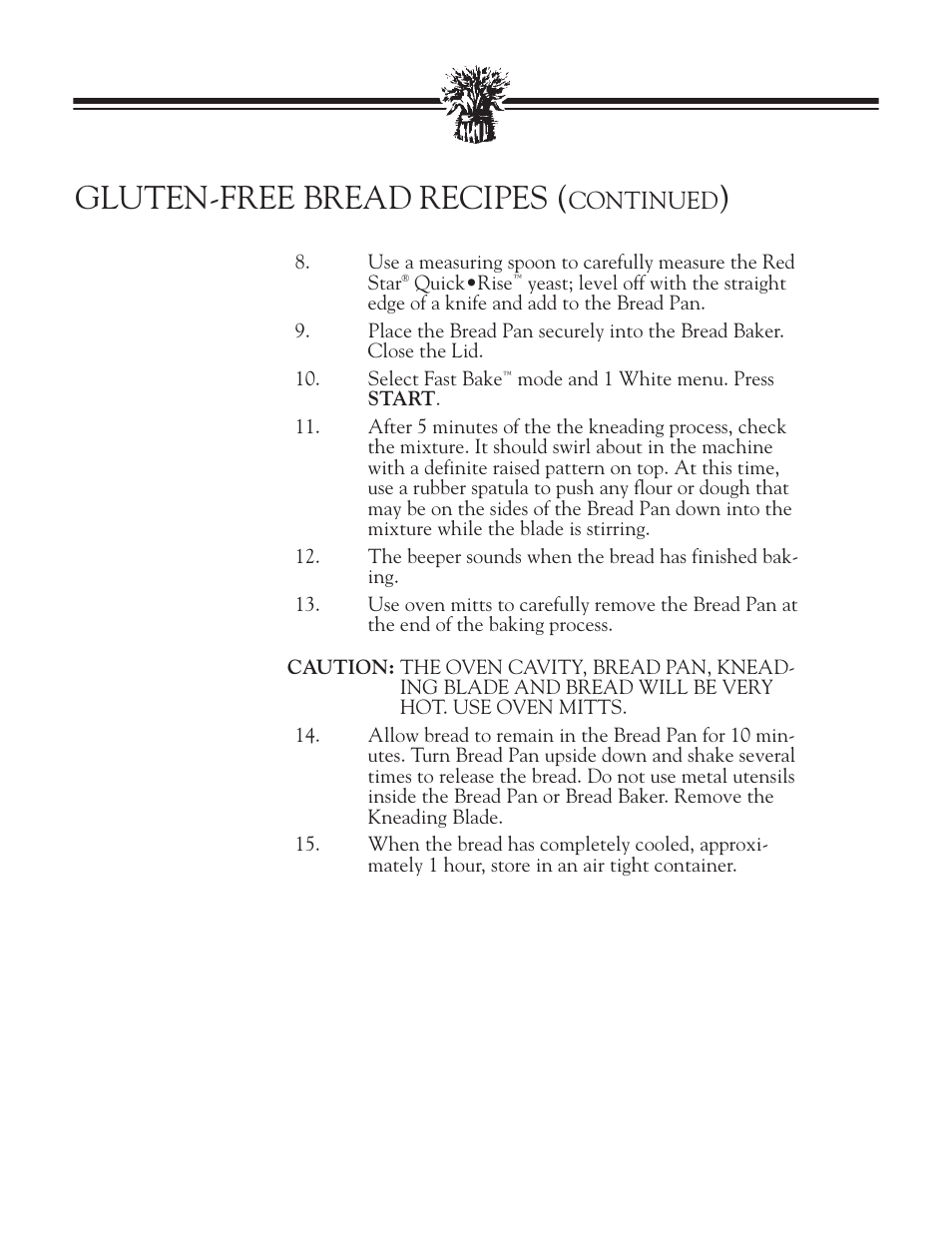 Cheddar confetti bread, Gluten-free bread recipes, Continued | Breadman BREAD BAKER TR2828G User Manual | Page 53 / 80