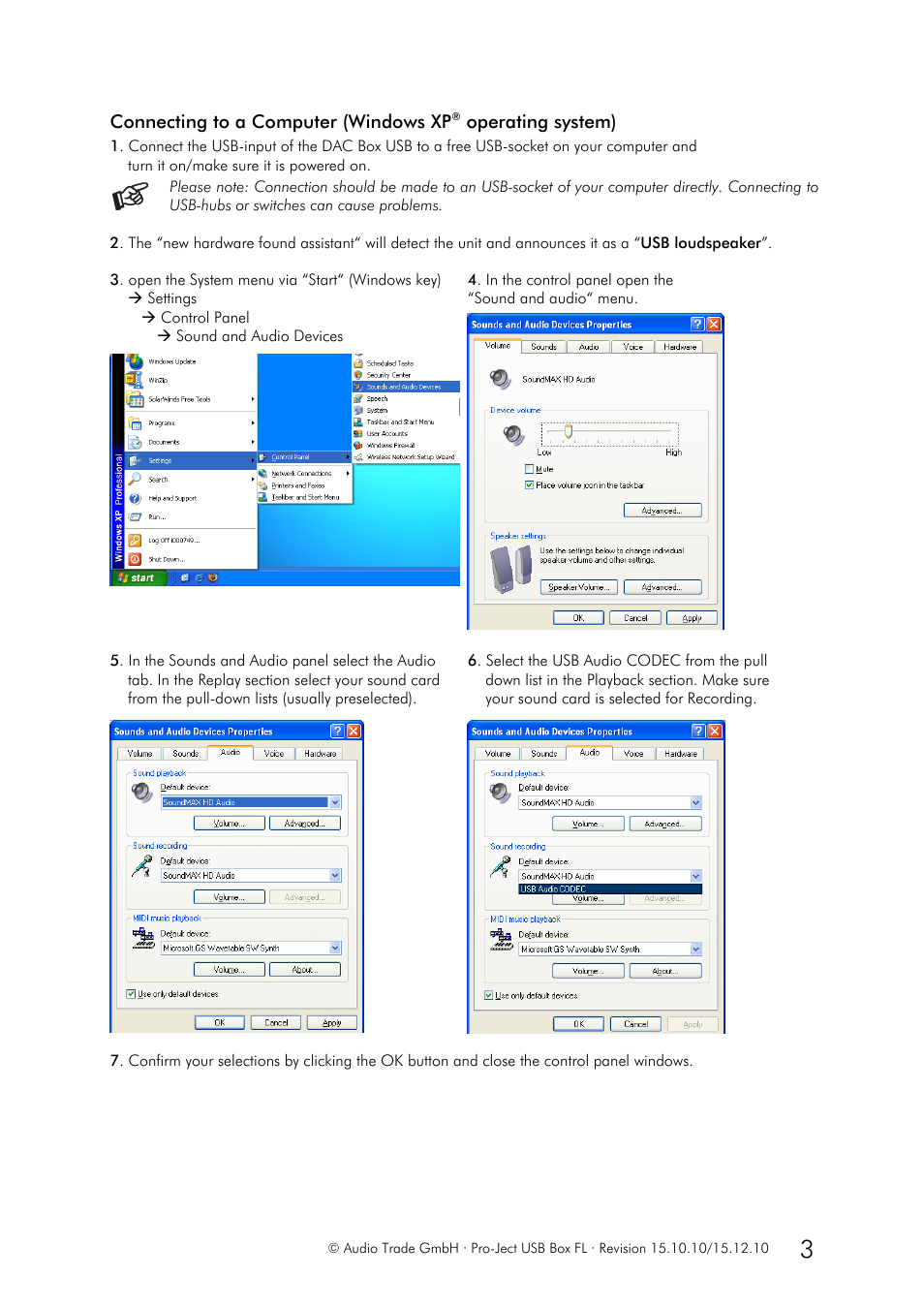 Pro-Ject Audio Systems DAC Box USB User Manual | Page 3 / 8