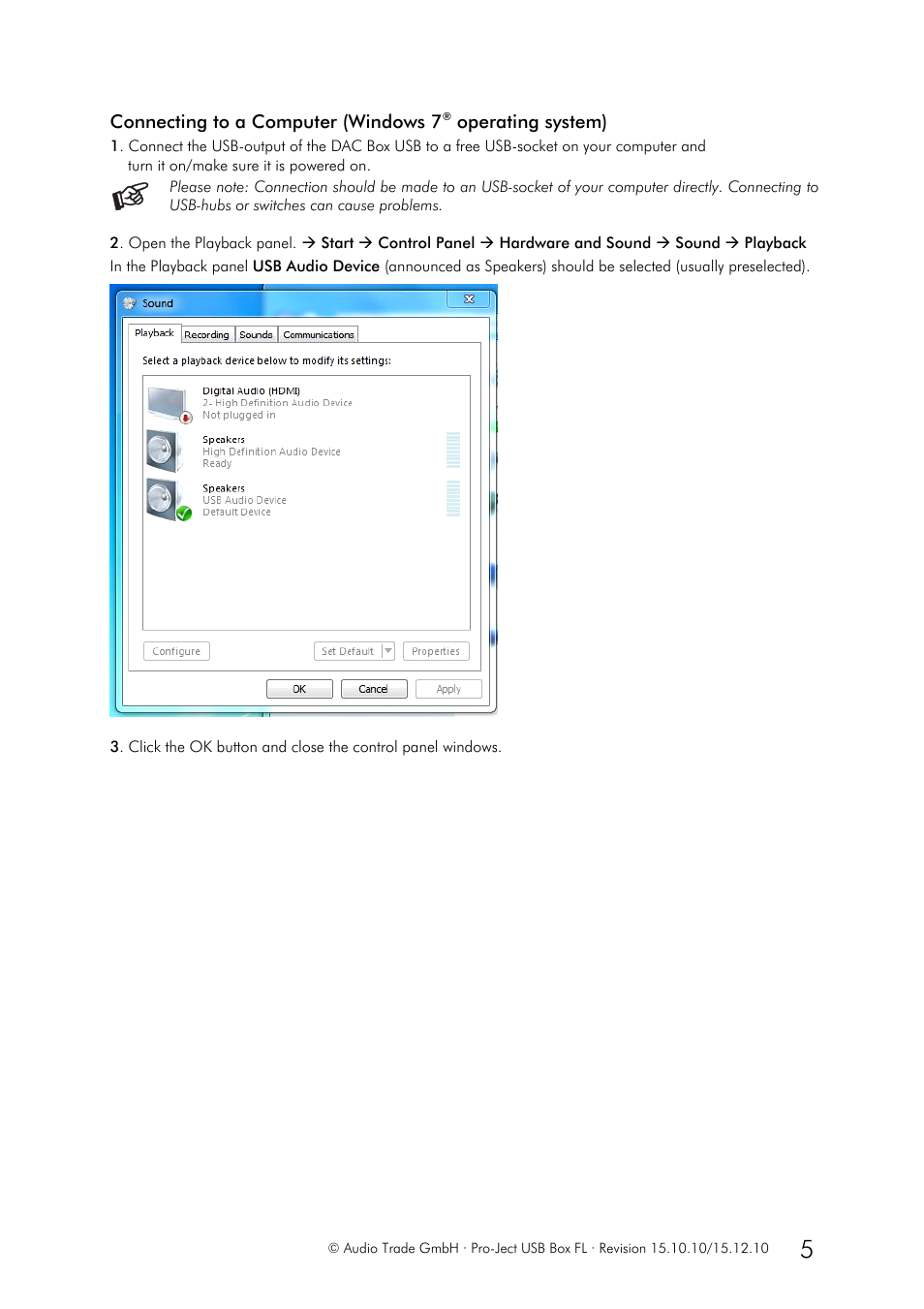 Pro-Ject Audio Systems DAC Box USB User Manual | Page 5 / 8