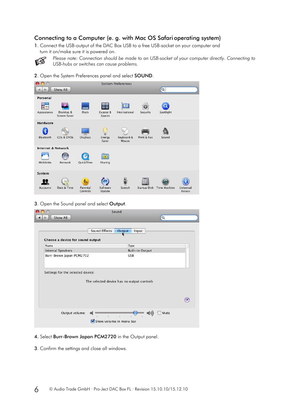 Pro-Ject Audio Systems DAC Box USB User Manual | Page 6 / 8