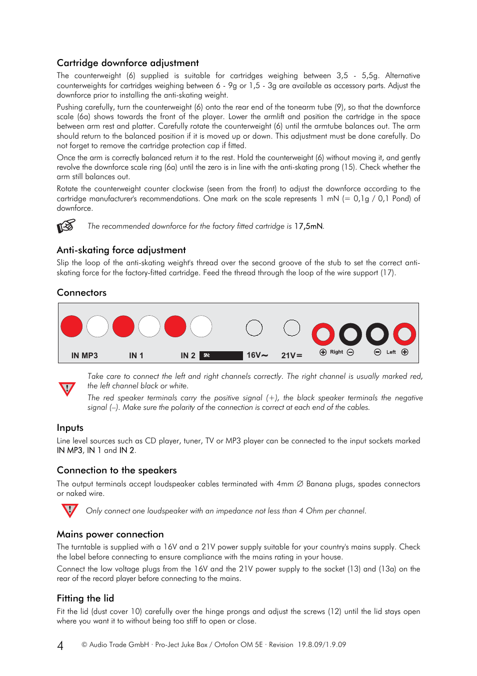 Pro-Ject Audio Systems Juke Box User Manual | Page 4 / 8