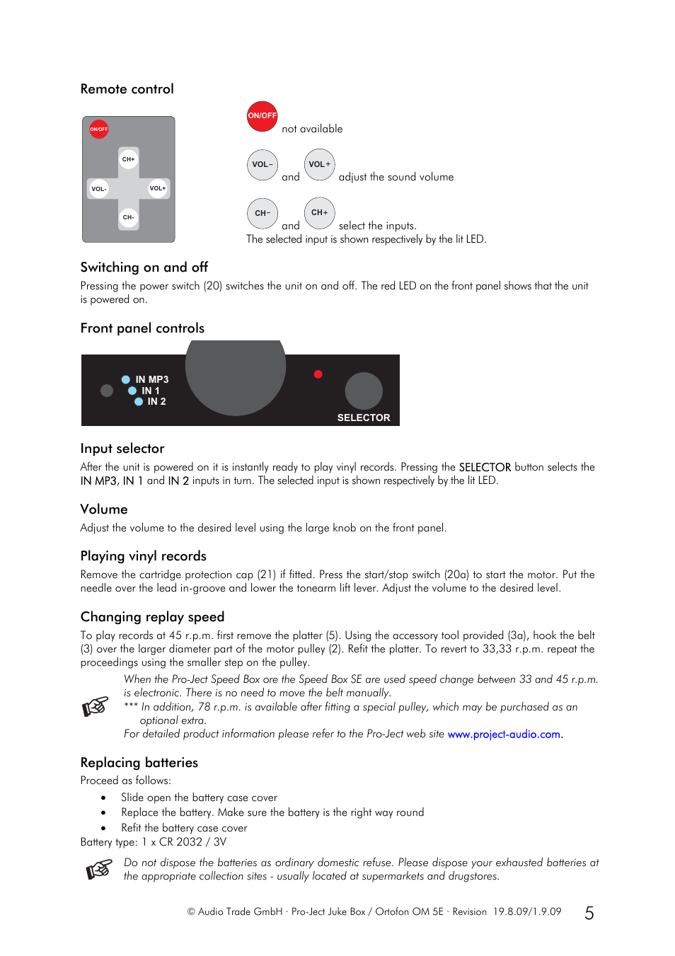 Pro-Ject Audio Systems Juke Box User Manual | Page 5 / 8