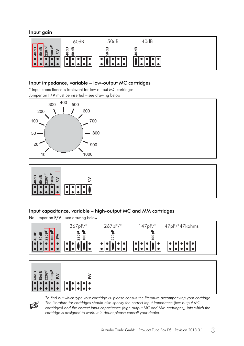 Input gain | Pro-Ject Audio Systems Tube Box DS User Manual | Page 3 / 5