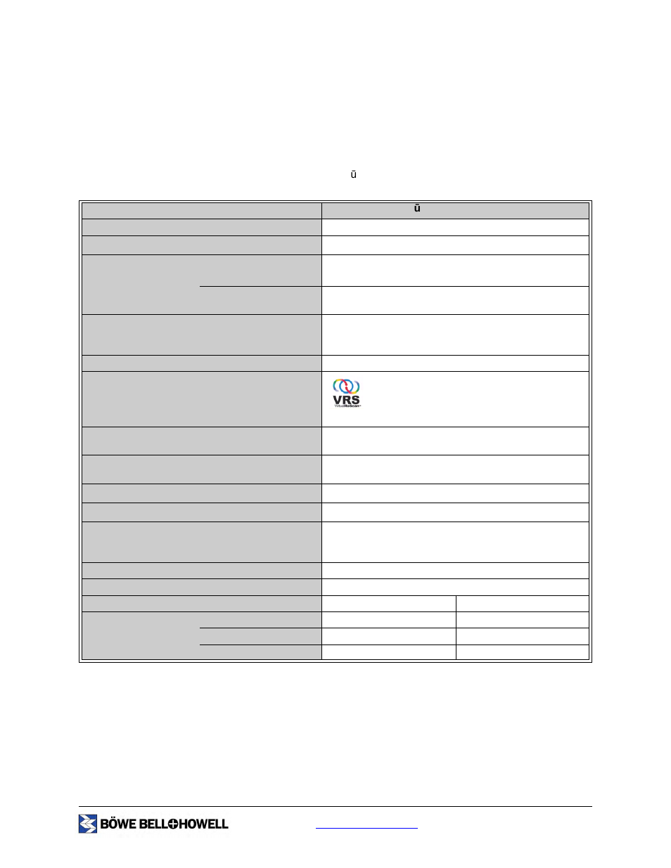 Specifications, Scanner unit | Bowe, Bell + Howell S006830 User Manual | Page 10 / 142