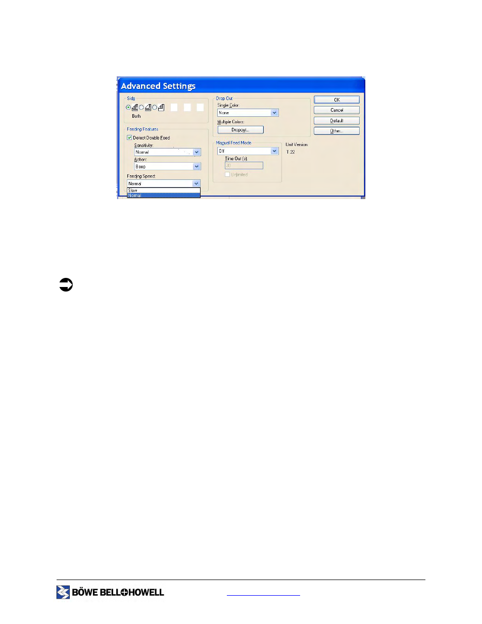 Detect double feed | Bowe, Bell + Howell S006830 User Manual | Page 67 / 142