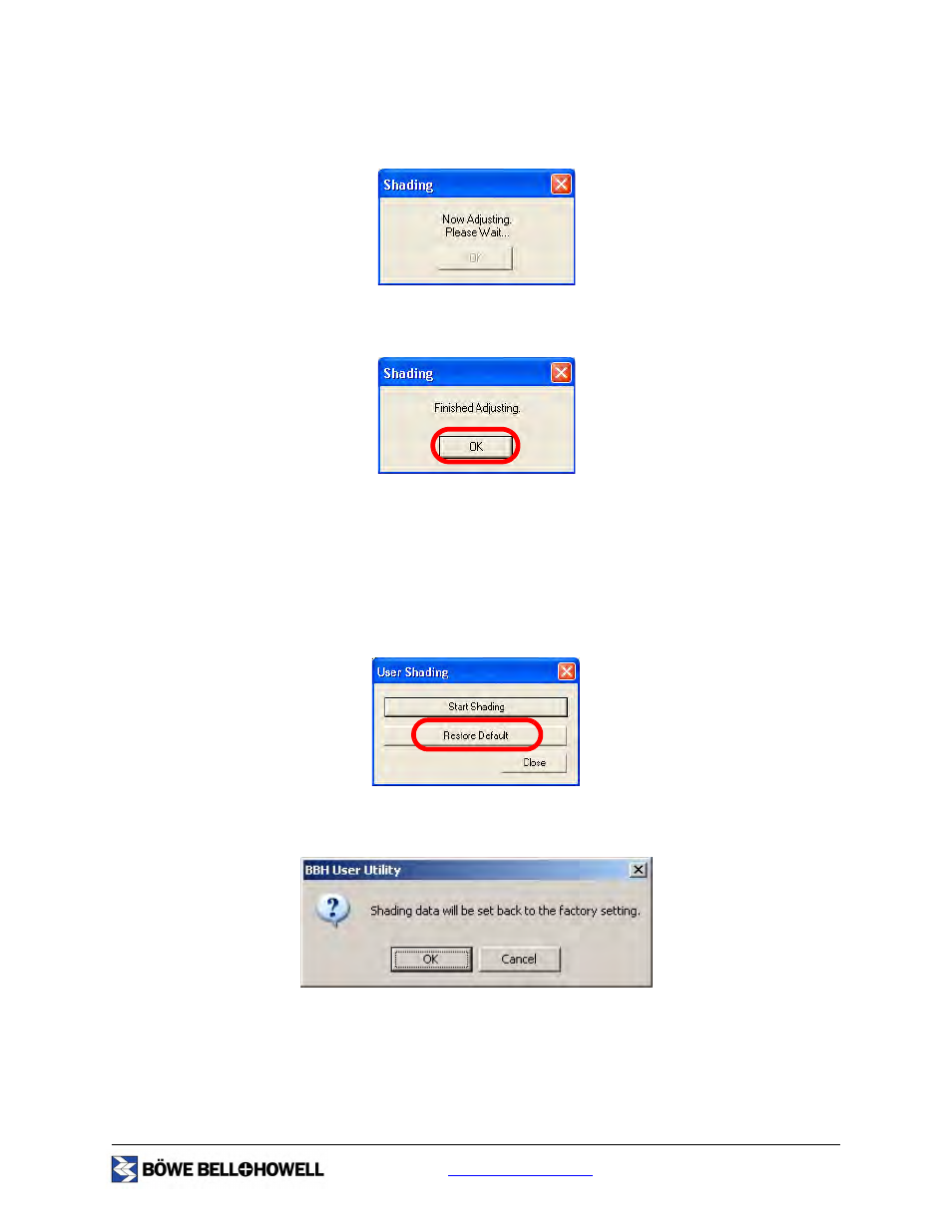 Restoring shading to the default | Bowe, Bell + Howell S006830 User Manual | Page 97 / 142