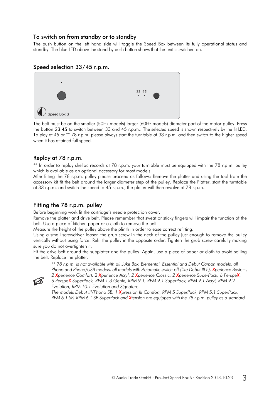 Pro-Ject Audio Systems Speed Box S User Manual | Page 3 / 4