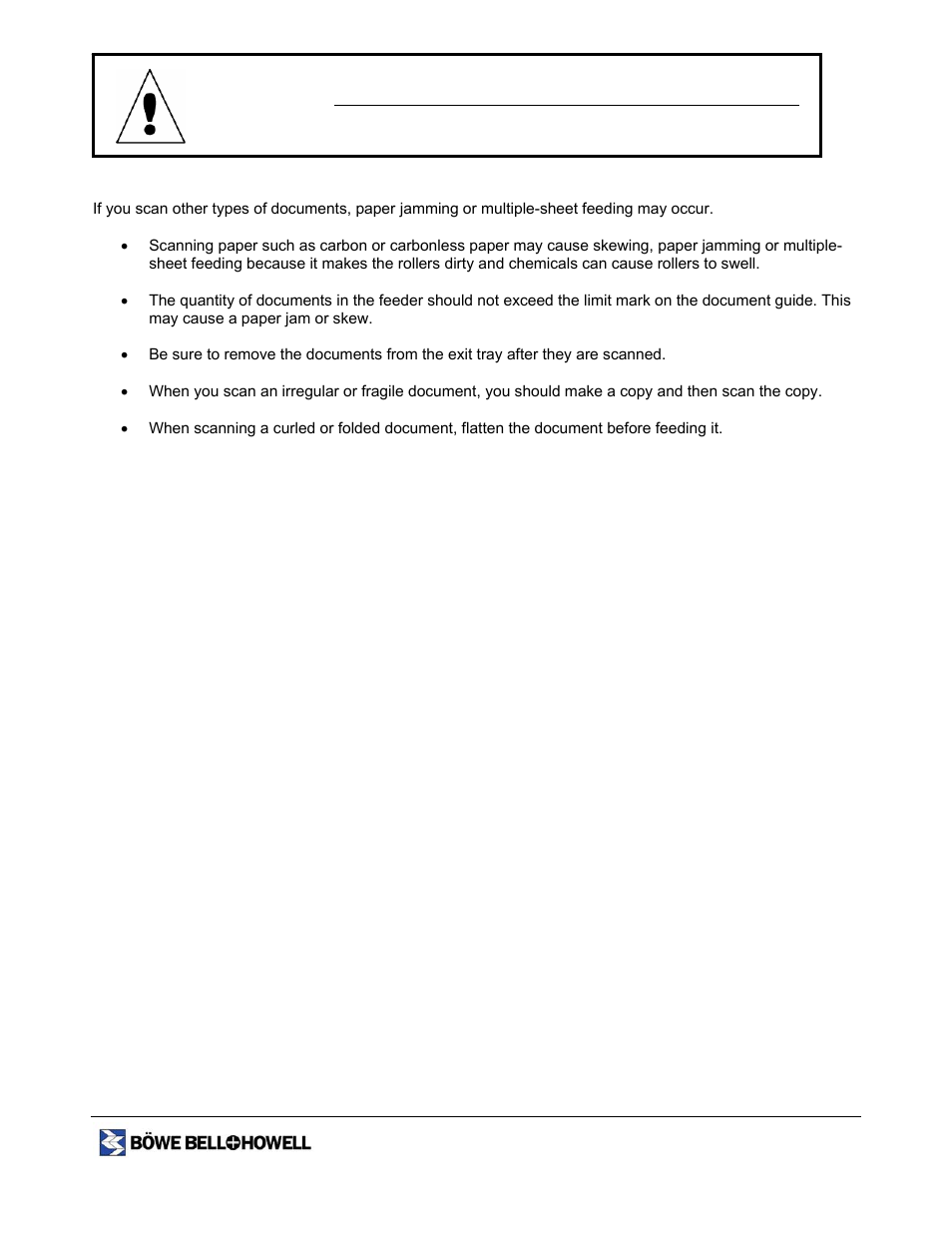 Caution | Bowe, Bell + Howell 1400 User Manual | Page 28 / 108