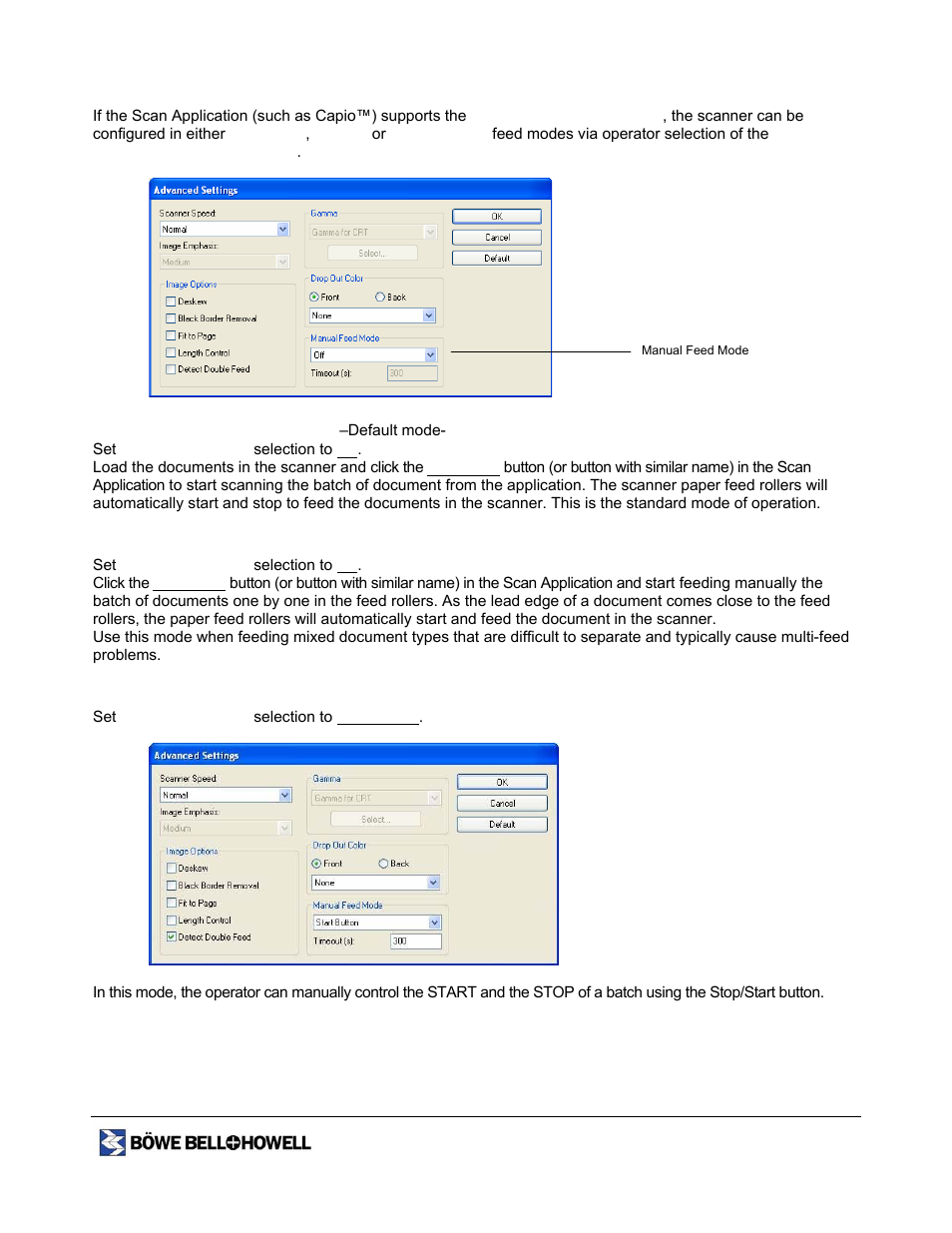 Feed modes | Bowe, Bell + Howell 1400 User Manual | Page 33 / 108