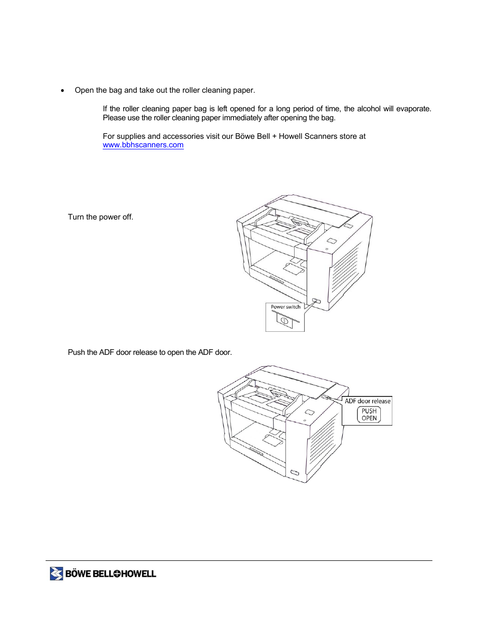 Cleaning the rollers and sensors | Bowe, Bell + Howell 1400 User Manual | Page 37 / 108