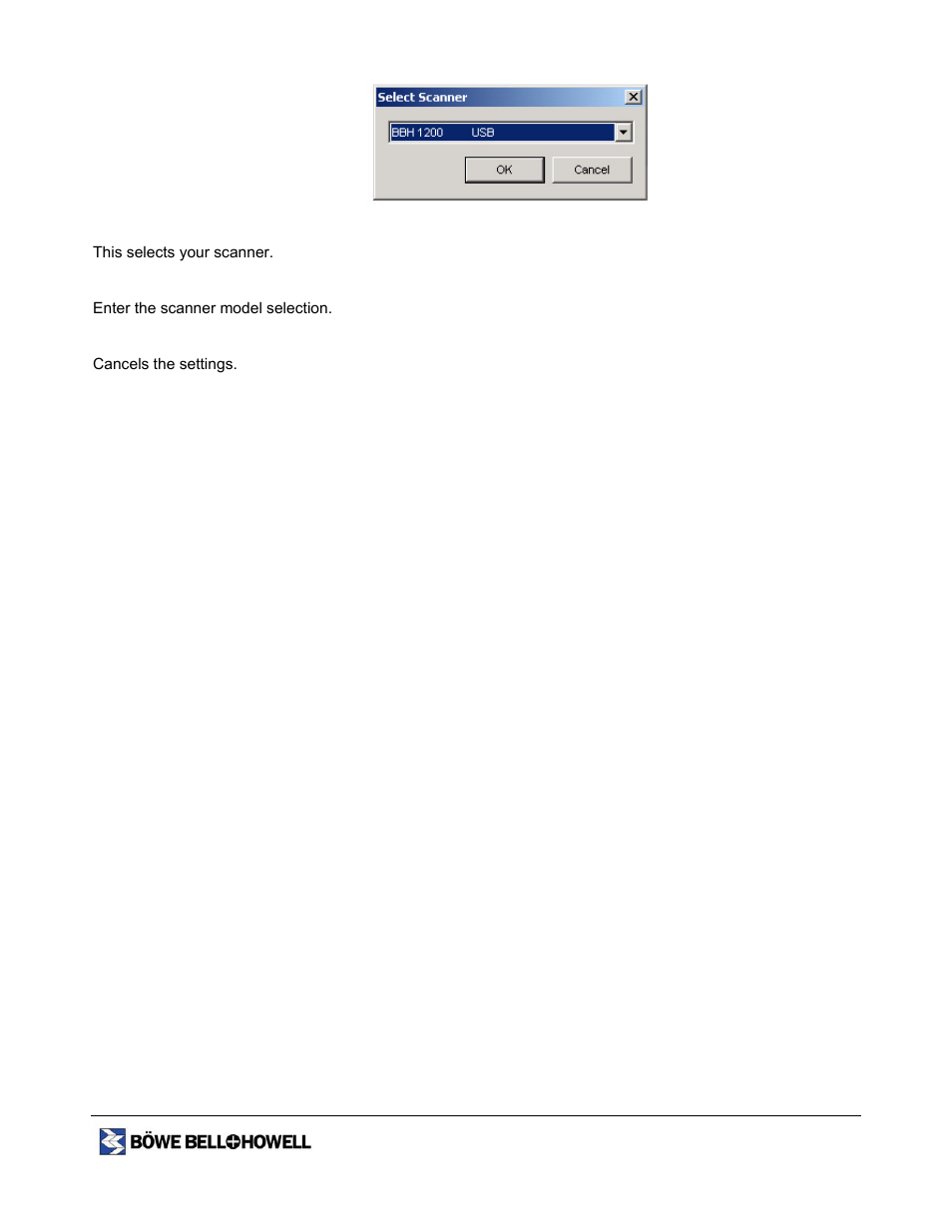 Select scanner | Bowe, Bell + Howell 1400 User Manual | Page 54 / 108
