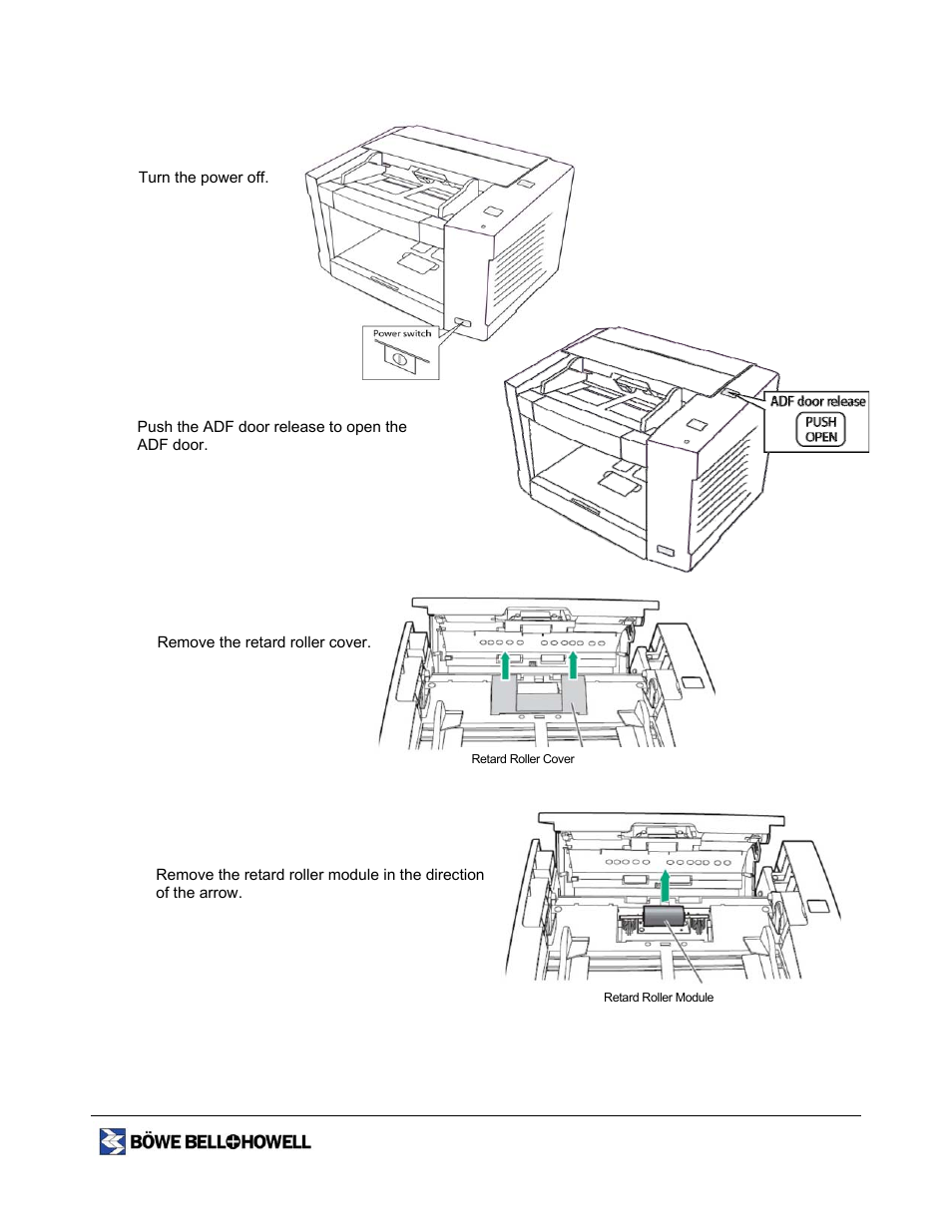 Replacing the retard roller module | Bowe, Bell + Howell 1400 User Manual | Page 66 / 108