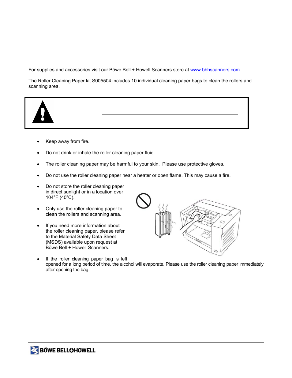 Warning | Bowe, Bell + Howell 1400 User Manual | Page 71 / 108