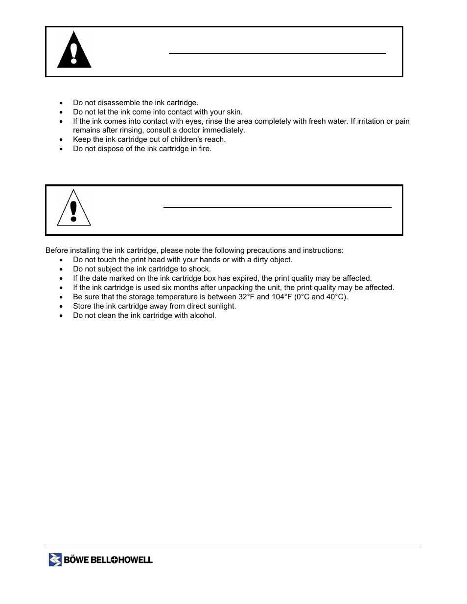 Warning, Caution, English | Bowe, Bell + Howell 1400 User Manual | Page 83 / 108