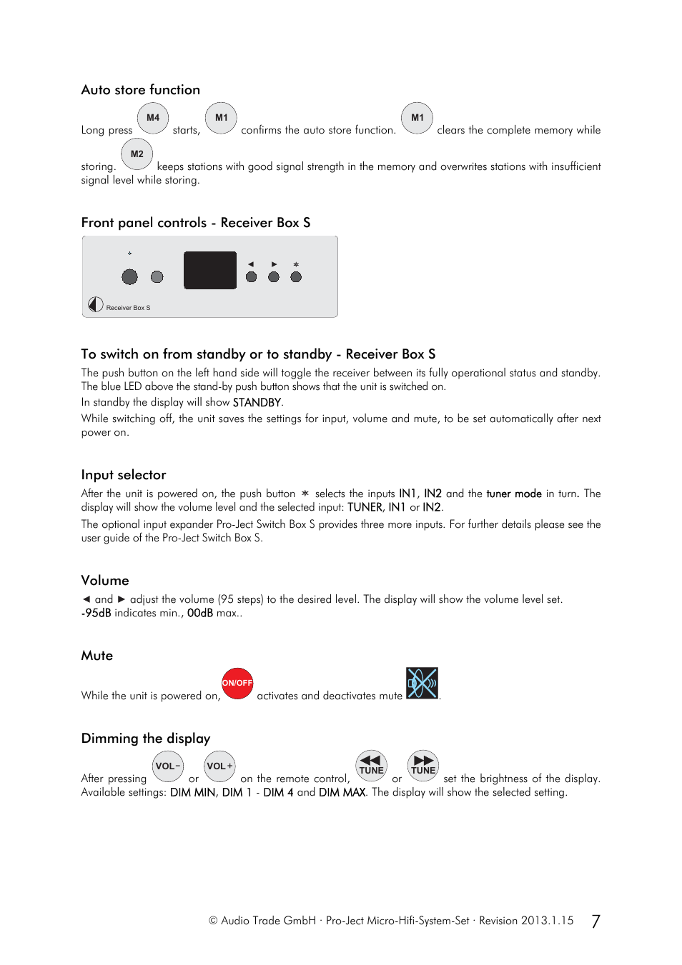 Pro-Ject Audio Systems Set Micro-Hifi-System User Manual | Page 7 / 19