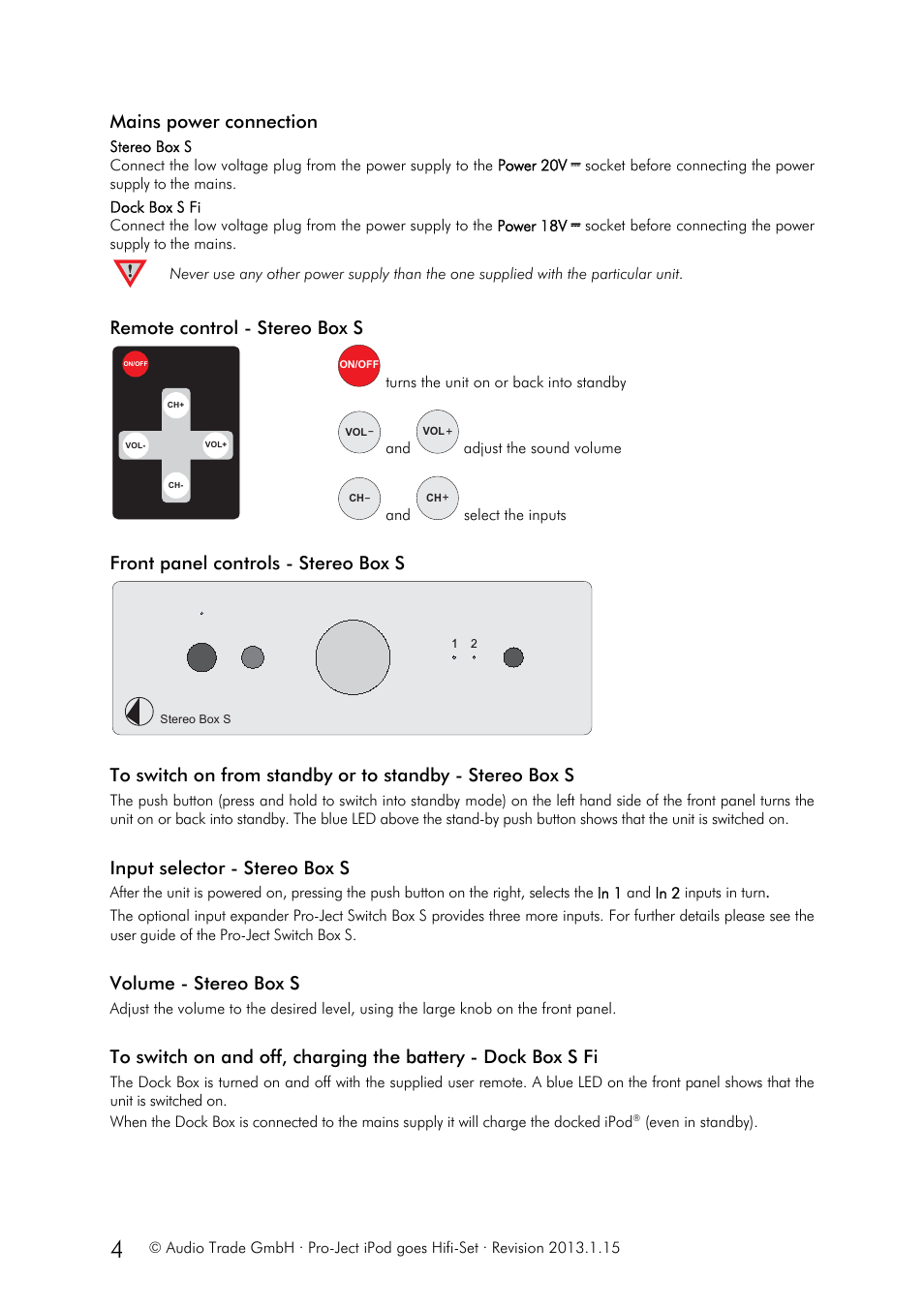 Pro-Ject Audio Systems Set iPod® goes Hifi User Manual | Page 4 / 7