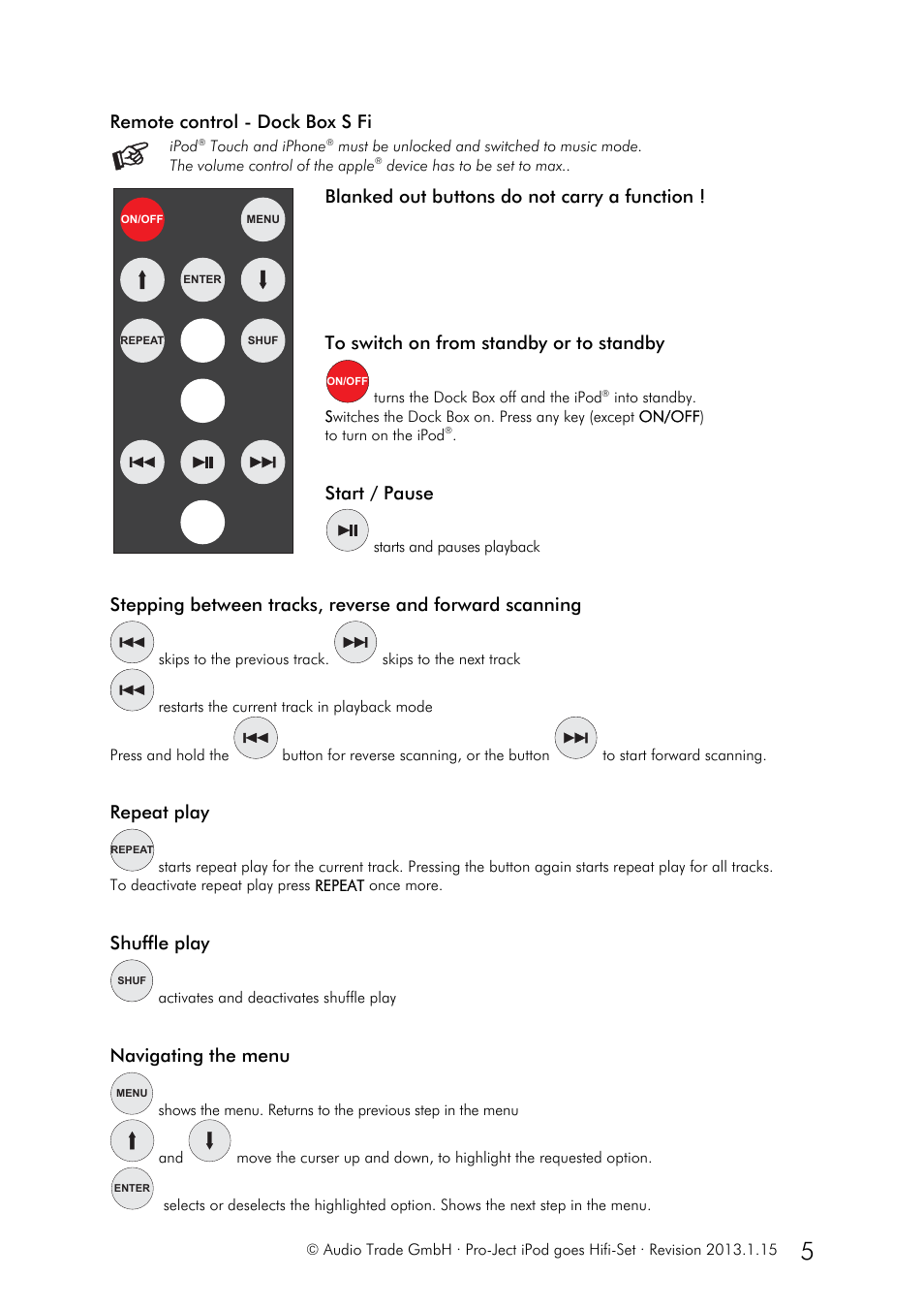 Pro-Ject Audio Systems Set iPod® goes Hifi User Manual | Page 5 / 7