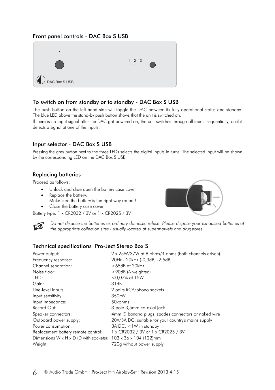 Pro-Ject Audio Systems Set Hifi-Airplay User Manual | Page 6 / 7