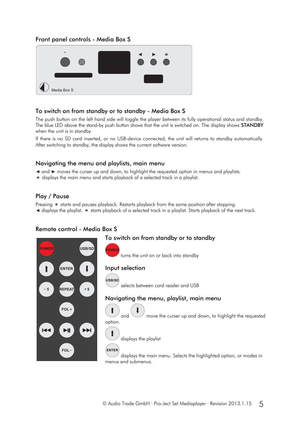 Pro-Ject Audio Systems Set Mediaplayer User Manual | Page 5 / 8