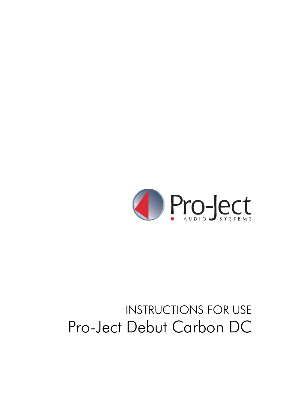 Pro-Ject Audio Systems Pro-Ject Debut Carbon (DC) User Manual | 9 pages