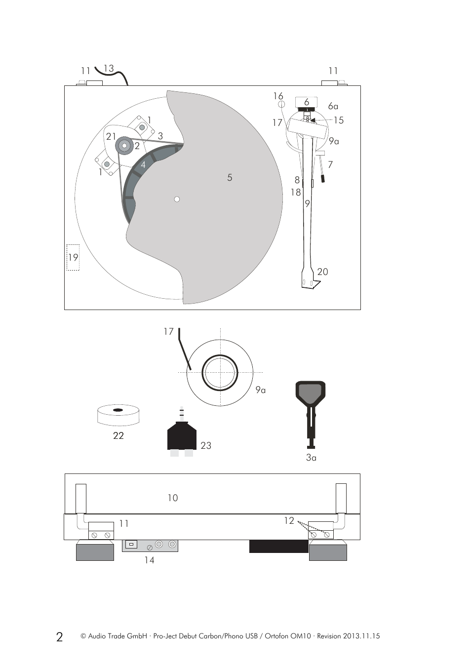 Pro-Ject Audio Systems Pro-Ject Debut Carbon Phono USB (DC) User Manual | Page 2 / 9
